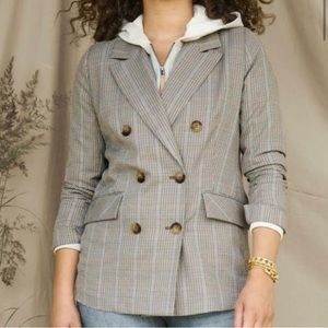 Good Hart by Matilda Jane, New, Ruston Boyfriend Plaid Blazer Women's Large